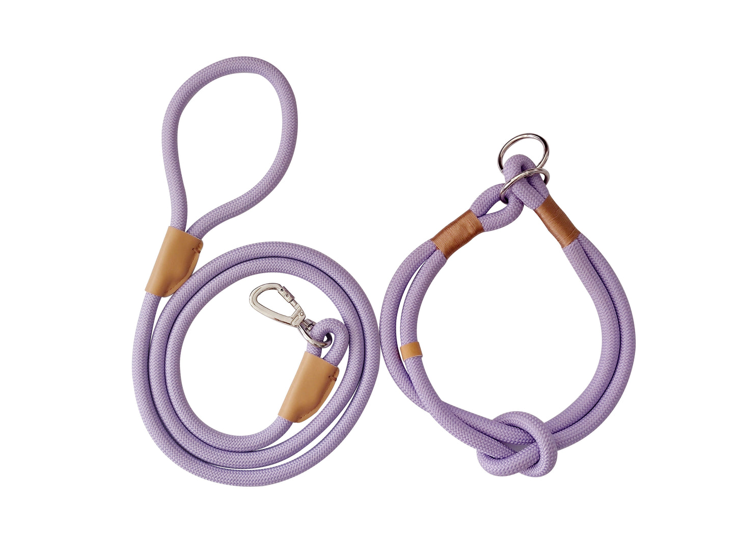 Petmarkable™ Designer Nylon Rope Pet Slip Lead Dog Leash and Collar Set